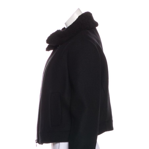 Vince NWOT shearling and wool Moto jacket - Picture 2 of 3